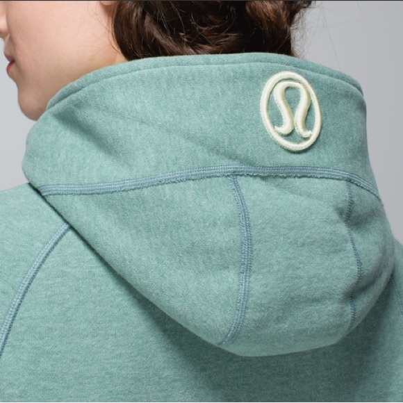 RARE 🦄 Lululemon Scuba Zippered Sweatshirt Cotton Fleece Hoodie Earl Grey Zest - Picture 4 of 13